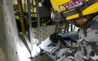 あと施工アンカー工事、7.セメント系薬剤注入状況(2)